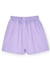 ANOTHER SUNDAY Poplin Shorts With Elasticated Waist and Embroidery Detail In Purple thumbnail 4