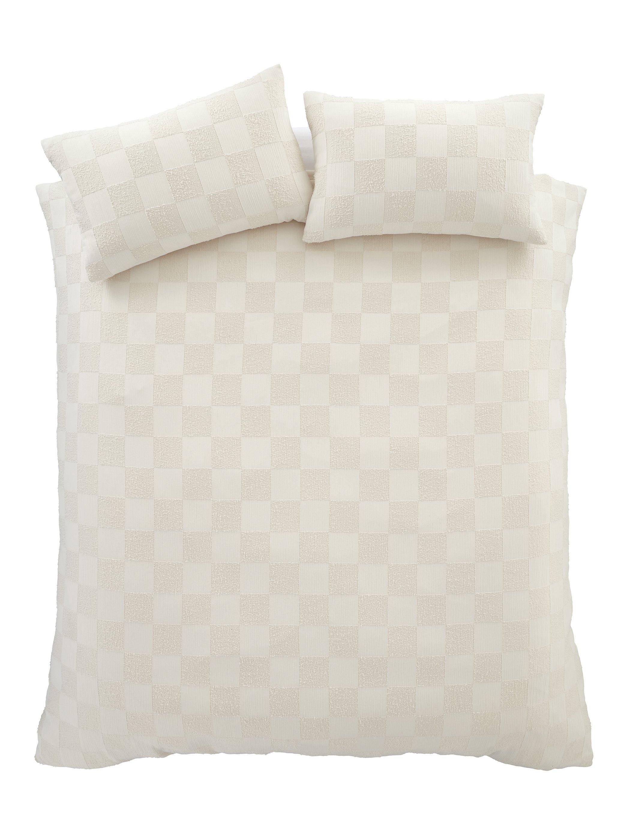 Bedding, 'Soft Checkerboard Boucle' Duvet Cover Set