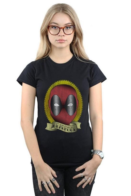 Marvel Deadpool Tattoo Print Cotton T-Shirt 1