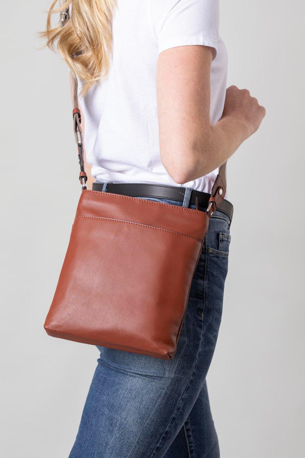 Small Fairfield Wool and Leather Crossbody Bag