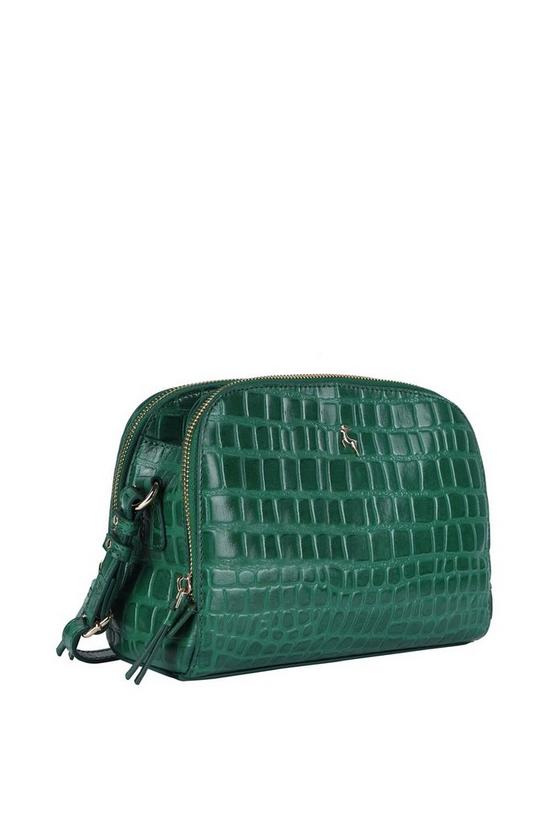 Bags & Purses  'Classy' Croc Embossed Leather Three Section Cross