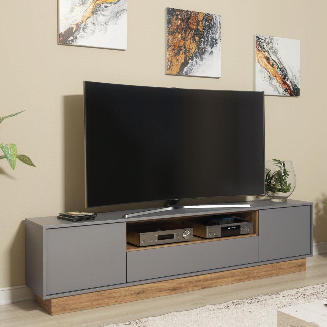 200cm oak tv deals unit