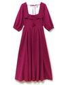 ANOTHER SUNDAY Ruffle Cheesecloth Midi Dress With Tassel Detail In Pink thumbnail 5