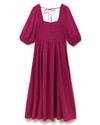 ANOTHER SUNDAY Ruffle Cheesecloth Midi Dress With Tassel Detail In Pink thumbnail 6