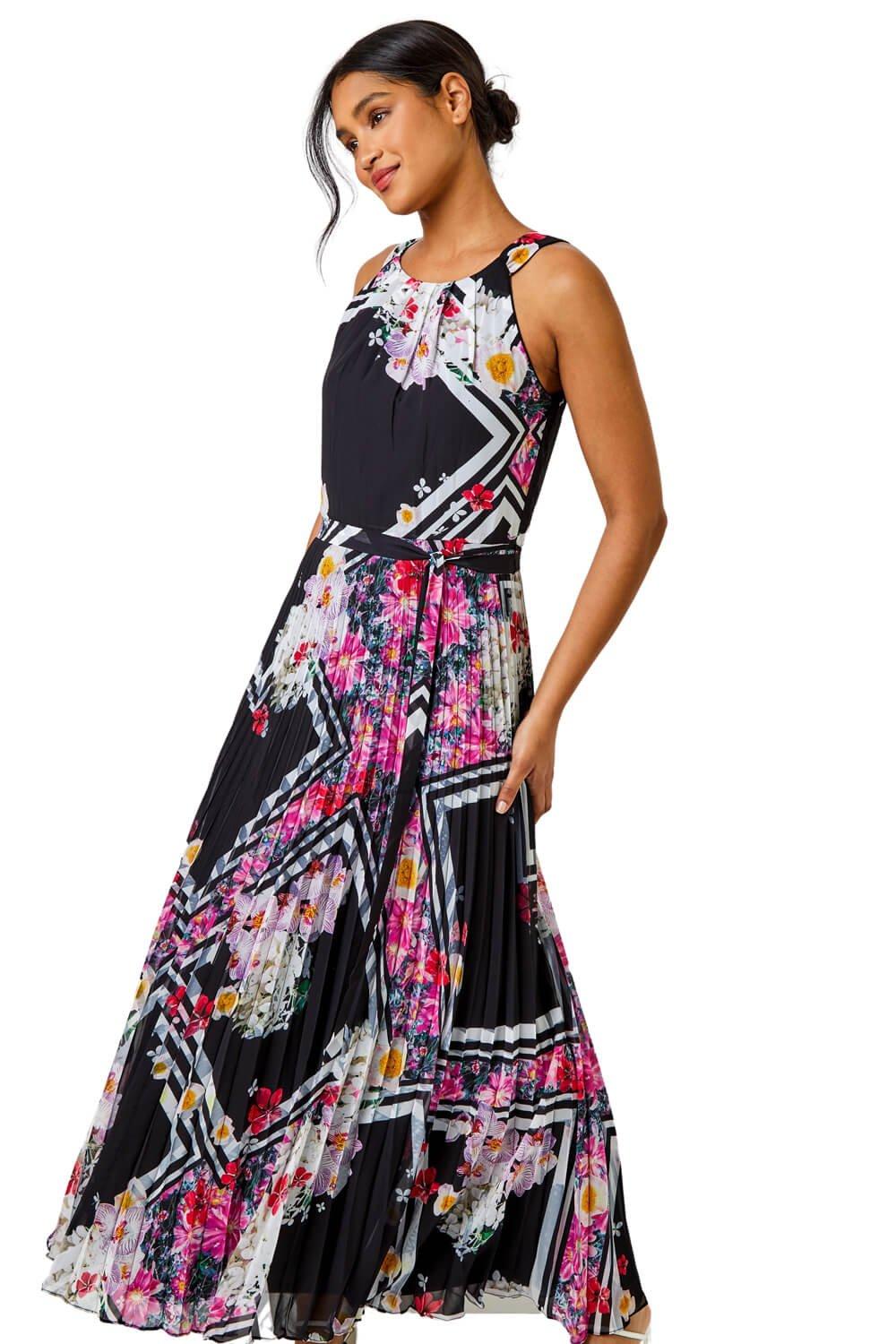 Coast katie print pleated maxi outlet dress