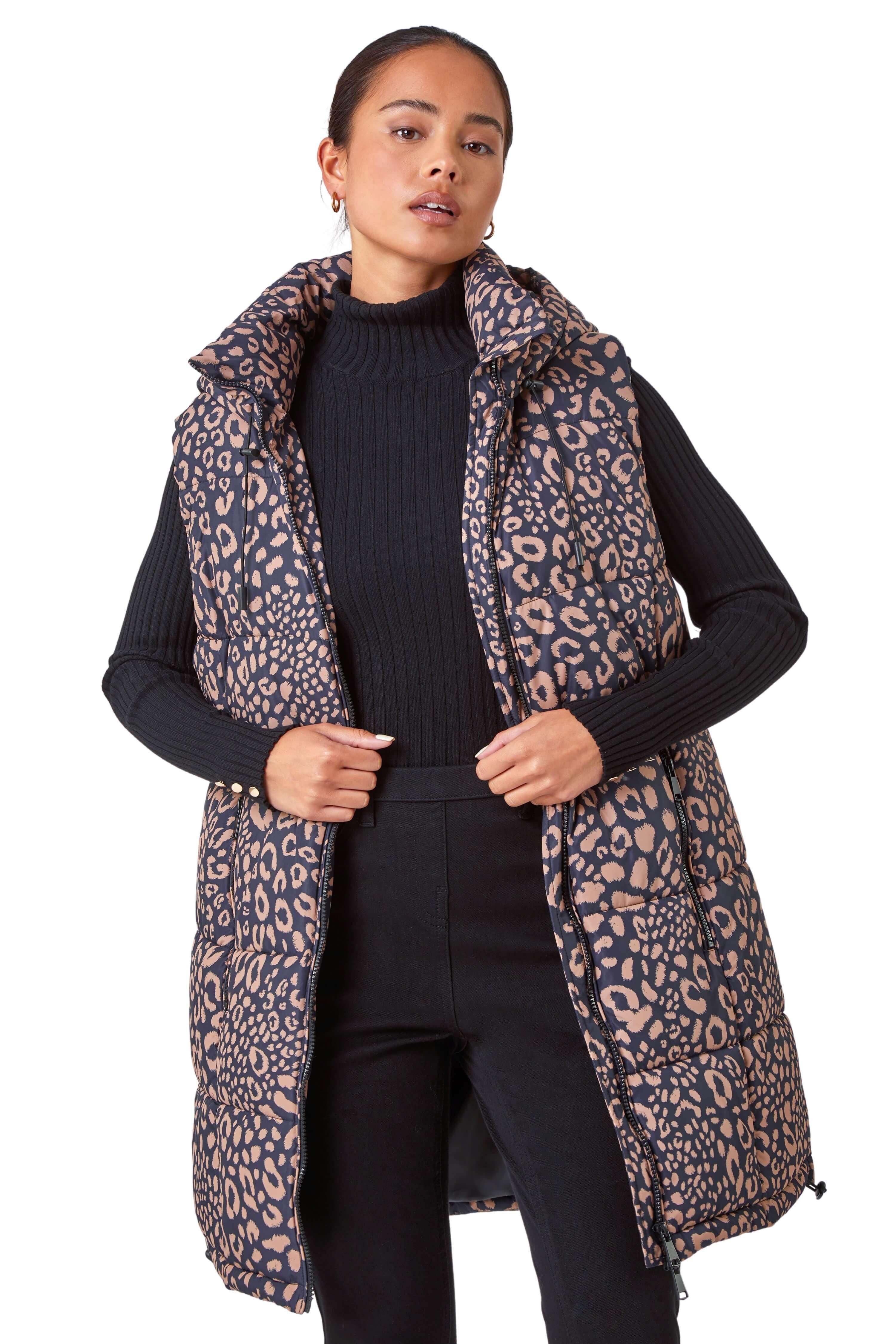 Leopard print hotsell puffer vest