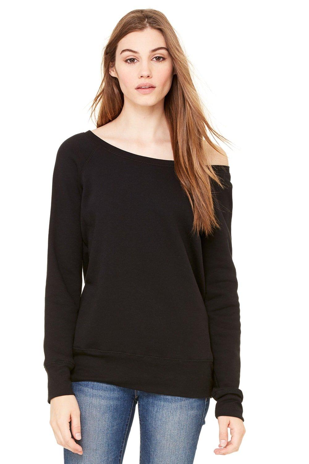 Bella canvas wide deals neck sweatshirt