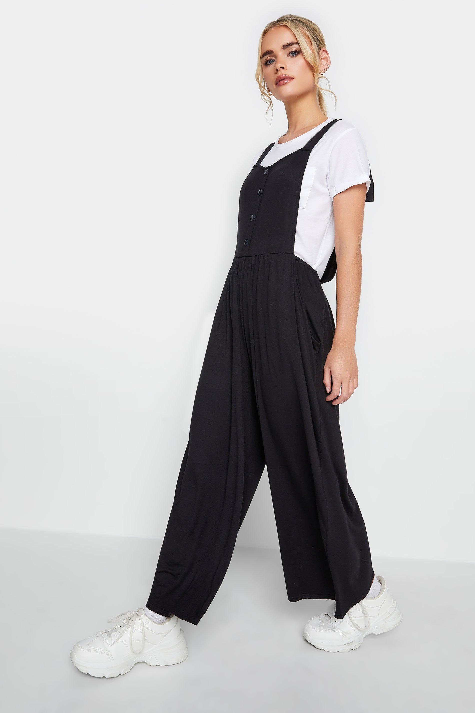 Oasis glitter jumpsuit with twist front in black