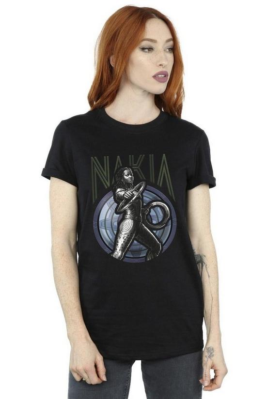 Marvel Wakanda Forever Nakia Shield Cotton Boyfriend T-Shirt 1