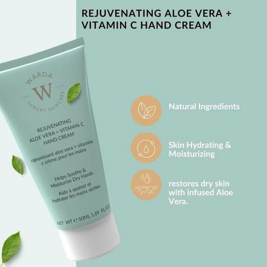 WARDA Rejuvenating Aloe Vera + Vit C Hand Cream 50ml 3
