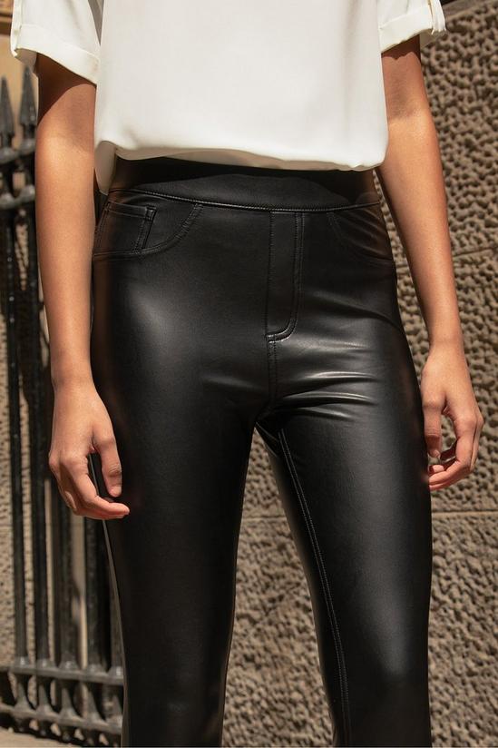 Trousers, 'Bavi' Coated Faux Leather Jeggings