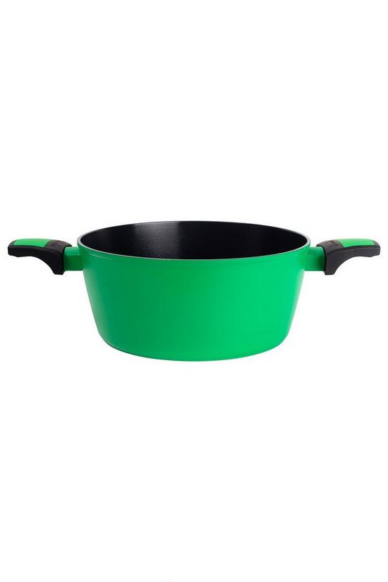 United Colors of Benetton Forged Aluminium Saucepan with Lid 24 x 10.5cm Green 2