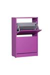FWStyle Two Tier Shoe Storage Unit Cabinet Purple thumbnail 3