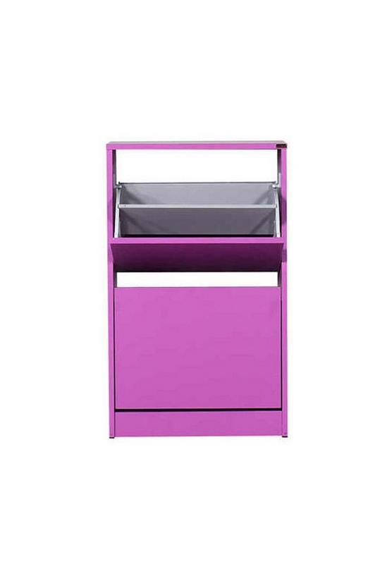 FWStyle Two Tier Shoe Storage Unit Cabinet Purple 4
