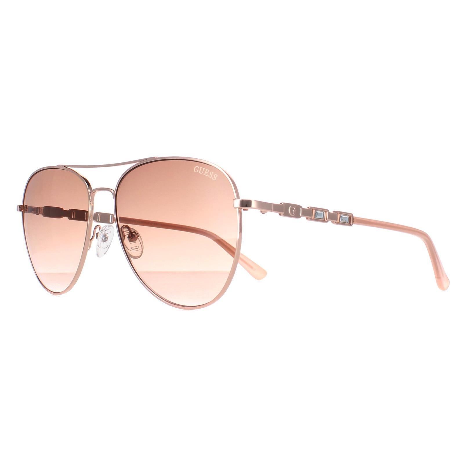 Guess rose clearance gold aviator sunglasses