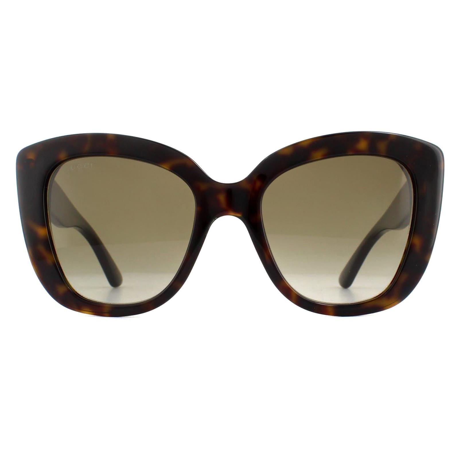 Gucci havana hotsell sunglasses cat eye