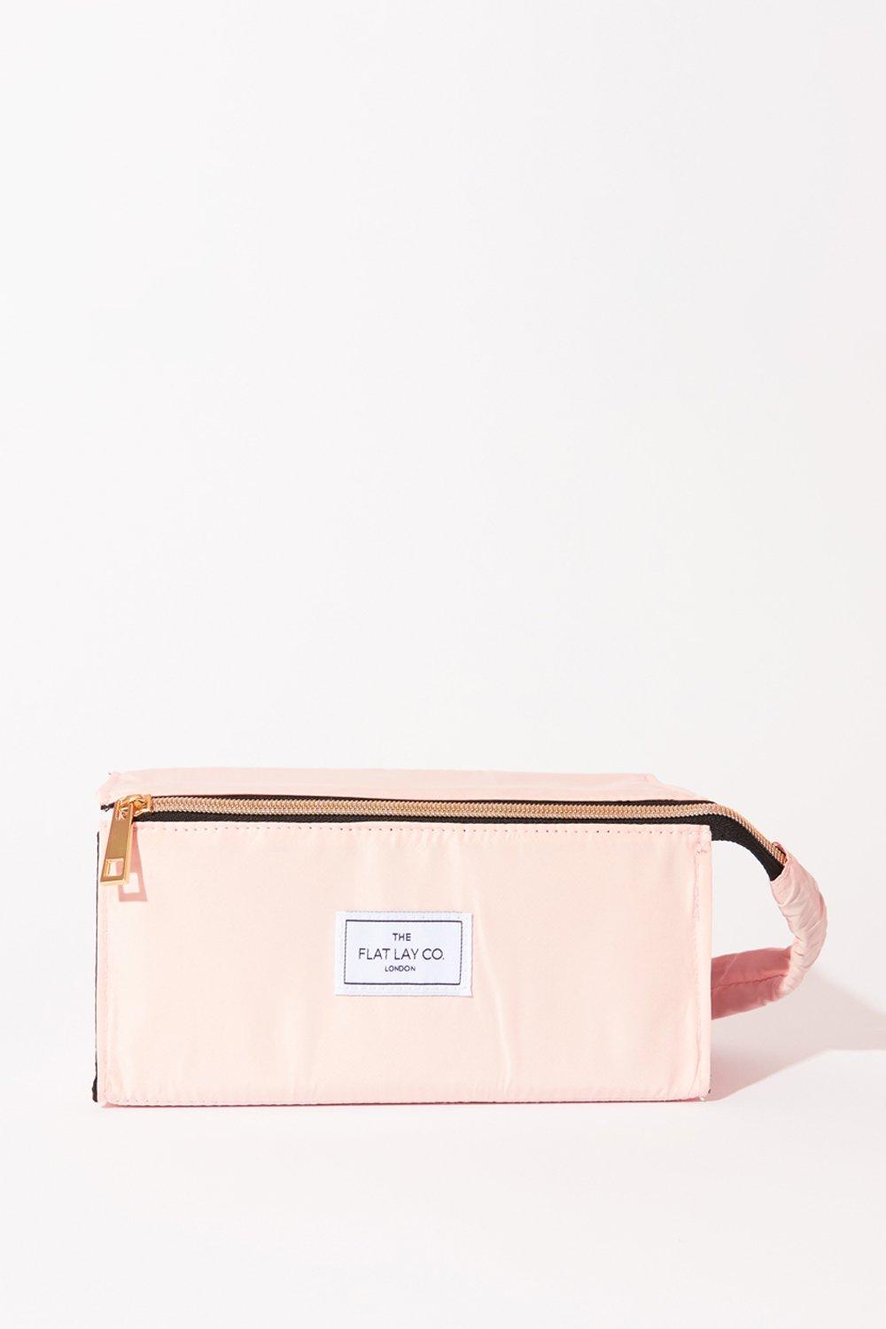 Beauty Tools, Blush Pink Open Flat Makeup Box Bag